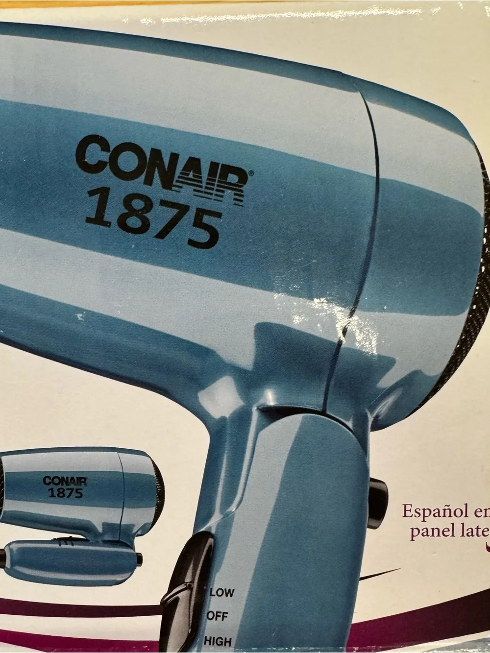 Conair 1875 Compact Styler Hair Dryer Blue Brand New